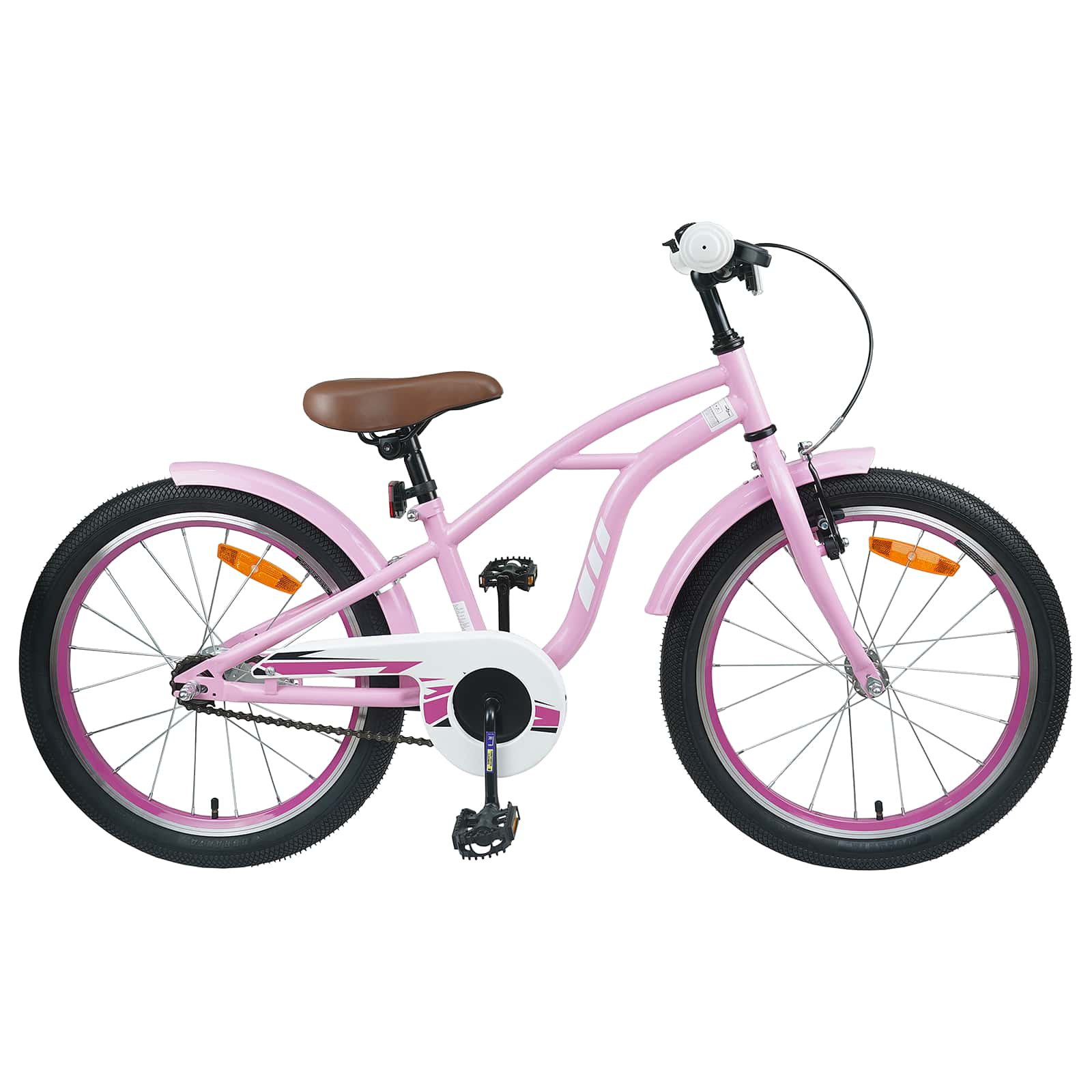 vidaXL Bicicletă pentru Copii 22 Inci pentru 7-12 ani Roz deschis