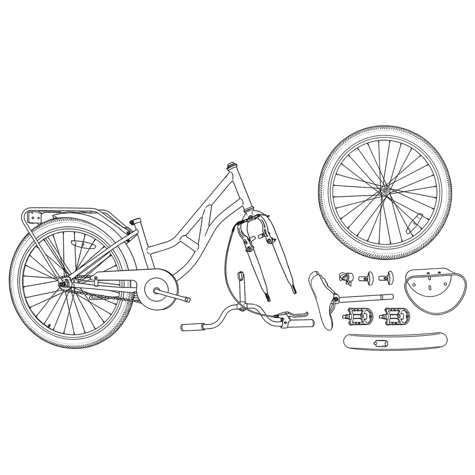 Otroško Kolo 20 Palcev 6-11 Bela - slika 8