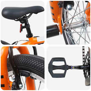 BMX Kolo 16 palců pro 5-8 let Oranžová - obrázek 4