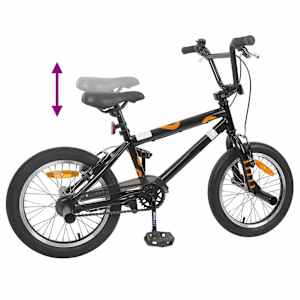 BMX Kolo 16 palců pro 5-8 let Černá - obrázek 7