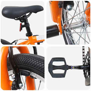 BMX Kolo 20 palců pro děti od 9 let Oranžová - obrázek 4