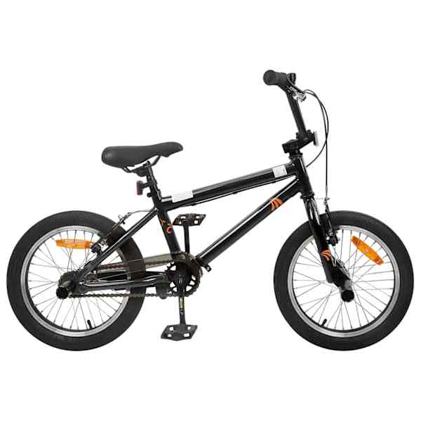 vidaXL BMX Bike 18 Tolli 7-10 aastastele Must