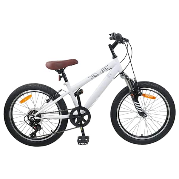 vidaXL M&auml;gi Bike 20 Tolli 6-Kiirus 5-8 aastastele Valge