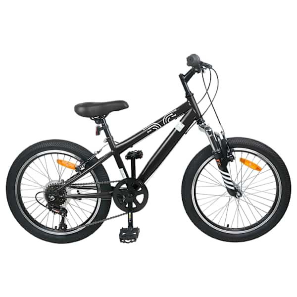 vidaXL M&auml;gi Bike 24 Tolli 6-Kiirus 8-12 aastastele Must