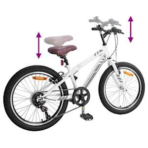 Horské Kolo 20 palců 6-Speed pro 5-8 let Bílá - obrázek 7
