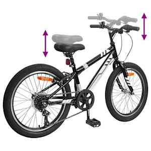 Horské Kolo 20 palců 6-Speed pro děti od 5 do 8 let Černá - obrázek 7