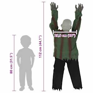 Halloween lezoucí zombie Zelená 112 x 25.5 x 21.5 cm Polyester - obrázek 10