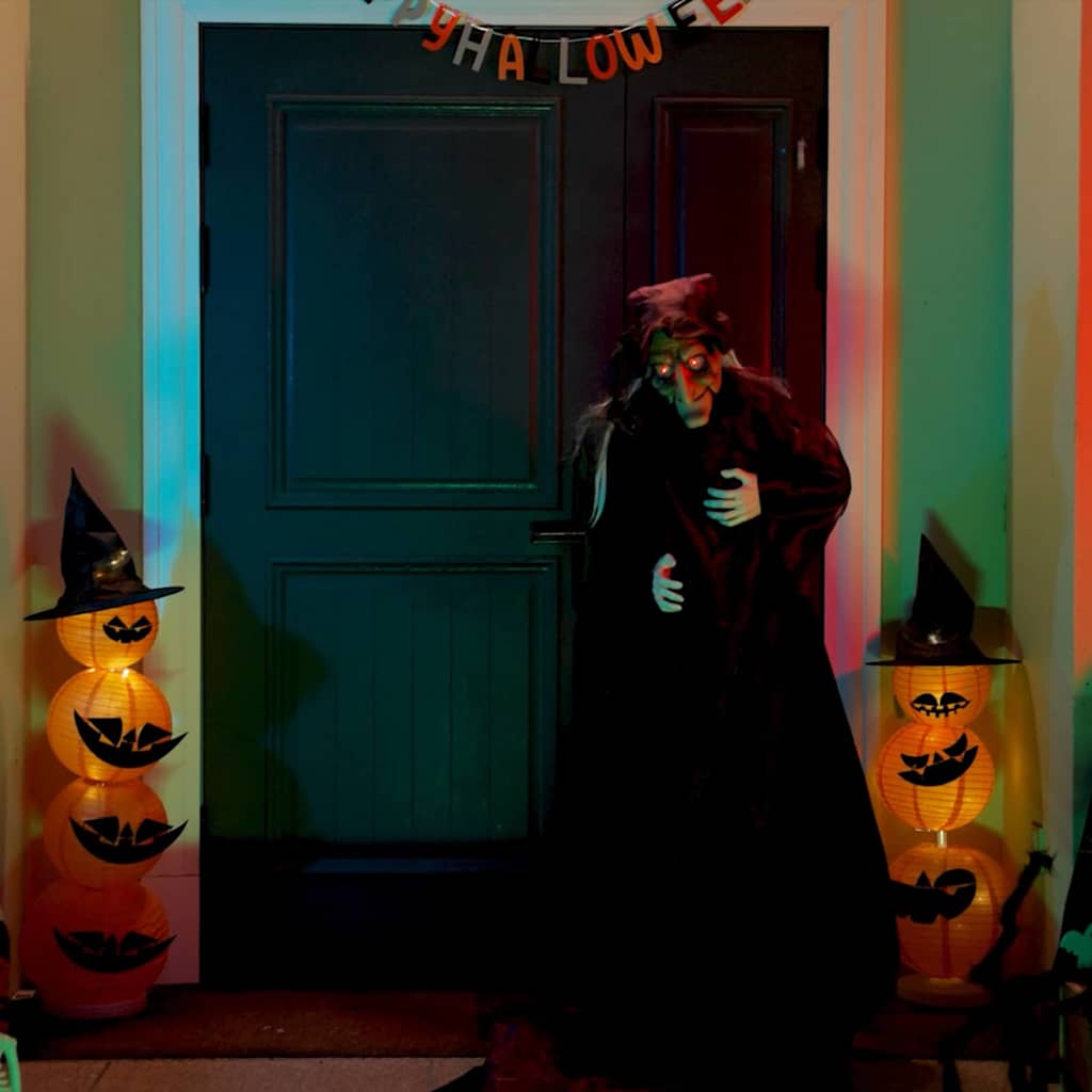 vidaXL Vrăjitoare vorbitoare de Halloween Violet 125 x 216 cm