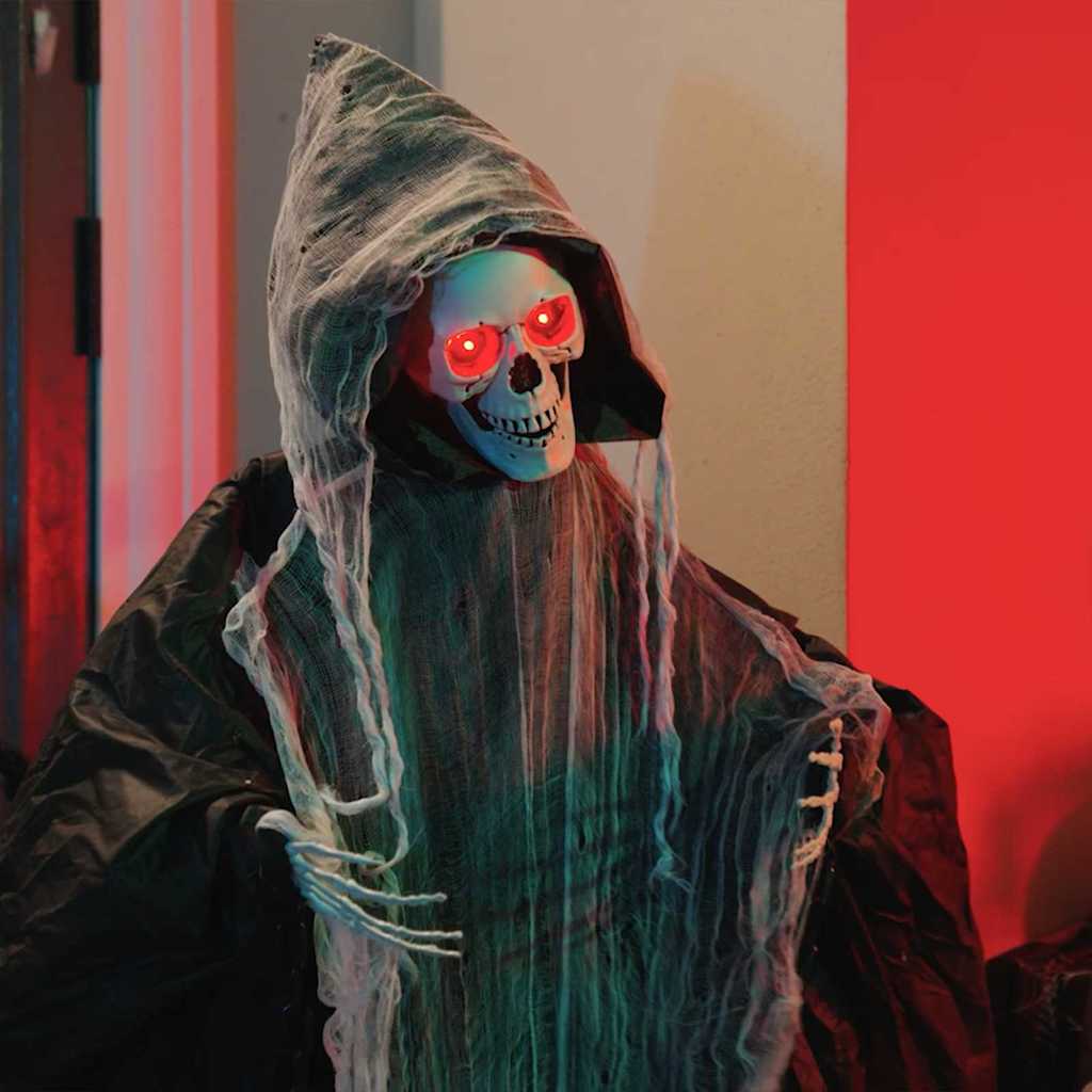 vidaXL Reaper-ul înfricoșător de Halloween Negru 60 x 60 x 155 cm