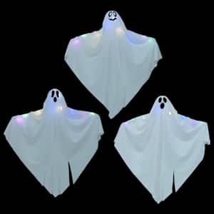 Halloweenský visící duch 3 pcs Bílá 52 x 62 cm Polyester - obrázek 4