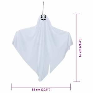 Halloweenský visící duch 3 pcs Bílá 52 x 62 cm Polyester - obrázek 6
