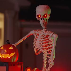 Halloween kostlivec Bílá 155 x 38.5 cm Plast - obrázek 3