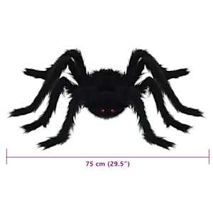 Halloweenská pavoučí dekorace 6 pcs Černá 75 cm - obrázek 10