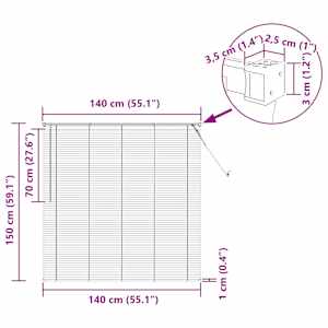 Venet školní žaluzie Stříbrně šedá 150 x 140 cm 25 mm PVC - obrázek 10