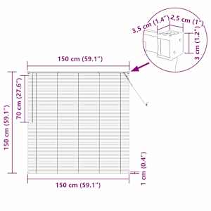 Venet školní žaluzie Stříbrně šedá 150 x 150 cm 25 mm PVC - obrázek 10