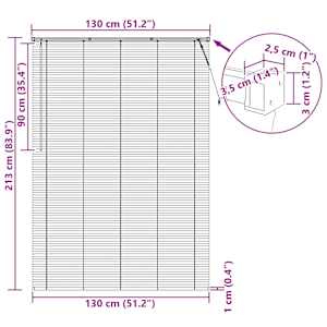 Venet školní žaluzie Bílý 213 x 130 cm 25 mm PVC - obrázek 10