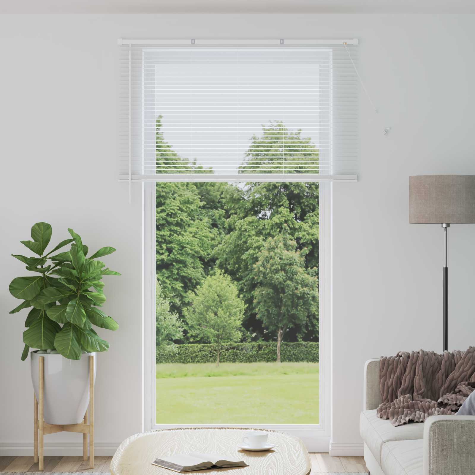 vidaXL Jaluzea venetiană Alb 213 x 160 cm PVC
