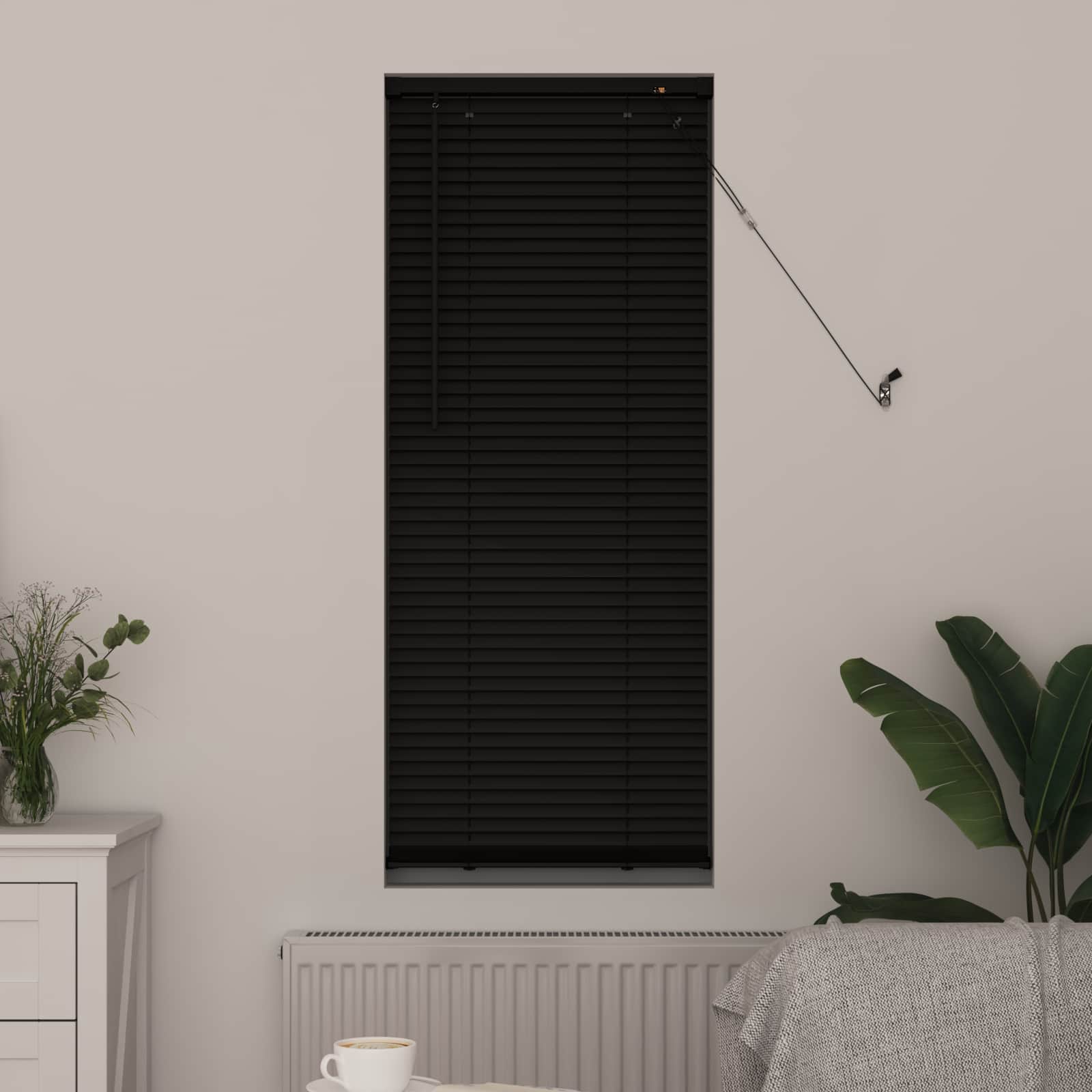Venetiaanse Blind Verstelbaar Zwart 150 x 60 cm PVC image 3