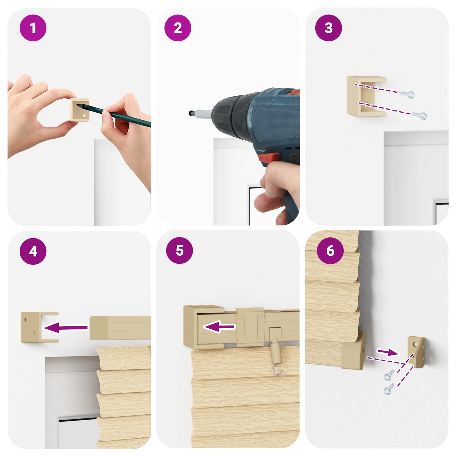 Venecijanska žaluzija Svetlo rjava z vzorcem 150 x 60 cm PVC - slika 13