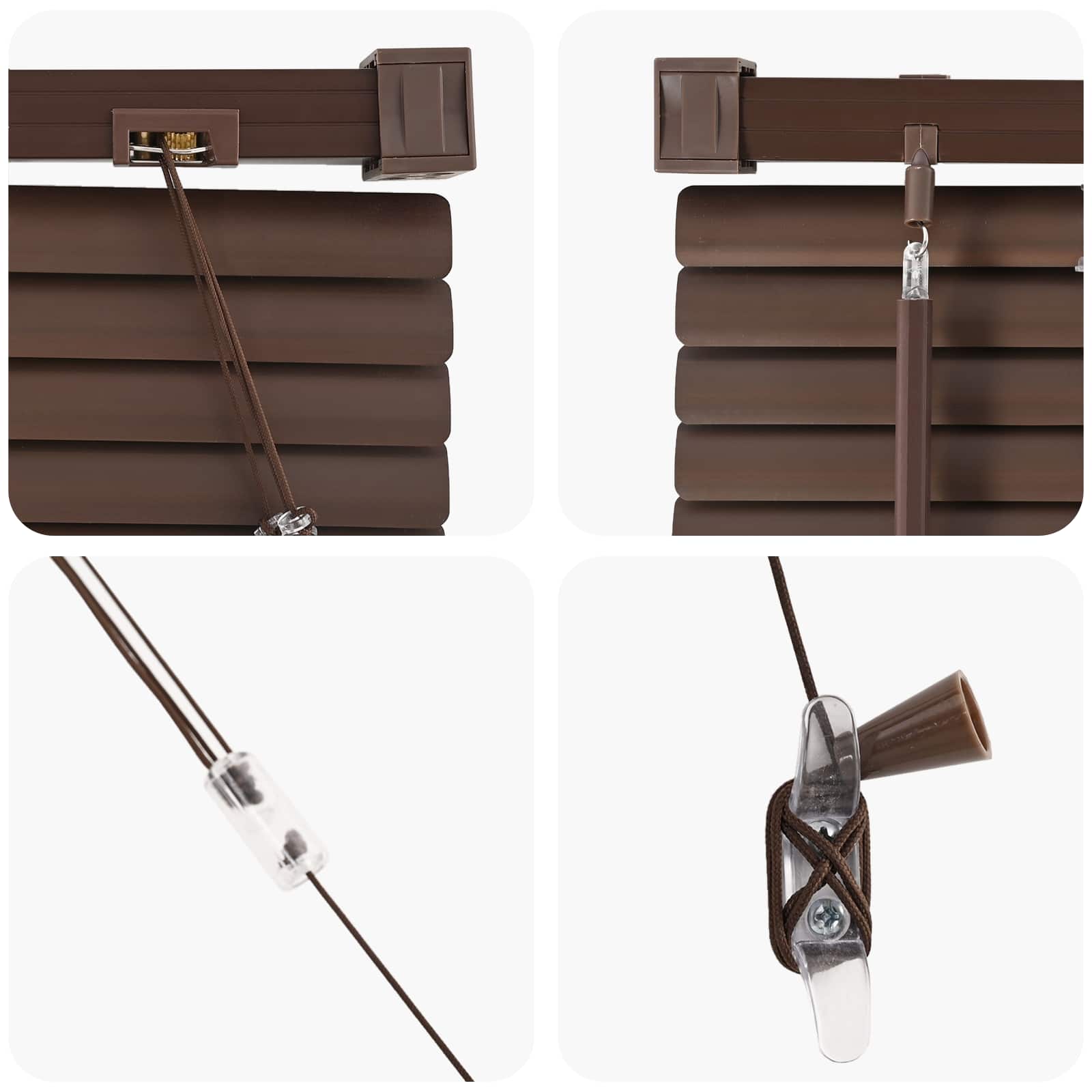 Venecijanska žaluzija Temno rjava z vzorcem 150 x 50 cm PVC - slika 7