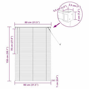 Venet školní žaluzie Tmavě hnědá s vzorem 150 x 80 cm PVC - obrázek 10