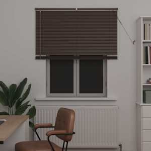 Venet školní žaluzie Tmavě hnědá s vzorem 150 x 120 cm 25 mm - obrázek 3