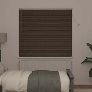 Venet školní žaluzie Tmavě hnědá s vzorem 150 x 150 cm 25 mm - obrázek 3