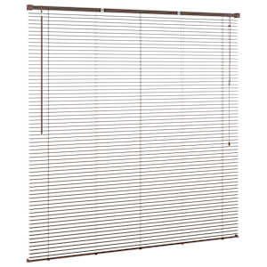 Venet školní žaluzie Nastavitelná Tmavě hnědá 160 x 150 cm PVC - obrázek 5