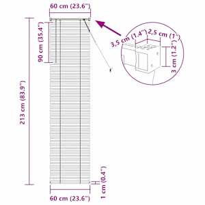 Venet školní žaluzie Tmavě hnědá s vzorem 213 x 60 cm PVC - obrázek 10