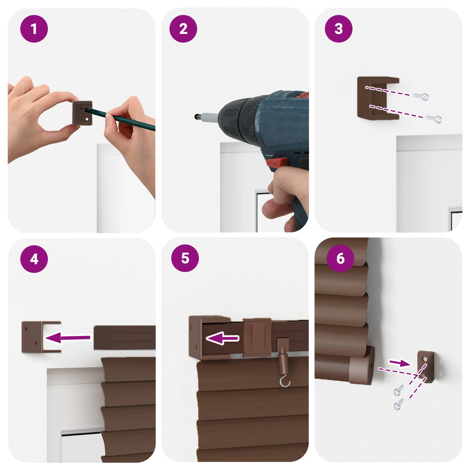 Venecijanska žaluzija Temno rjava z vzorcem 213 x 70 cm PVC - slika 13