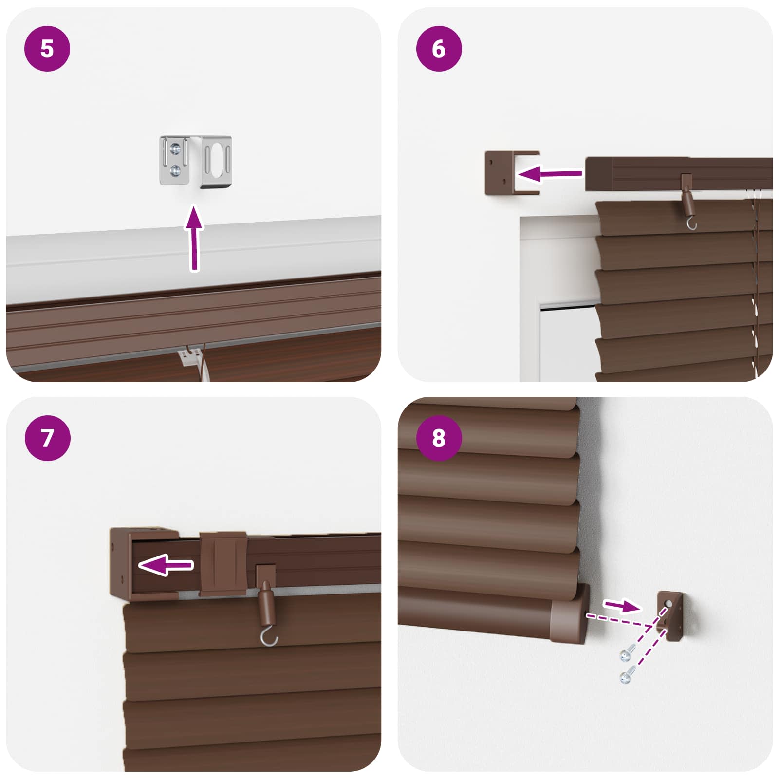 Venetiaanse Blind Donkerbruin met Patroon 213 x 120 cm PVC image 12