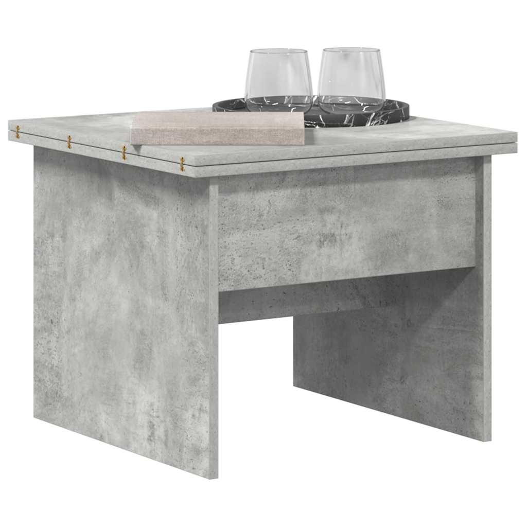 vidaXL Salontafel Beton Grijs 55 x 54,5 x 45 cm Bewerkt hout