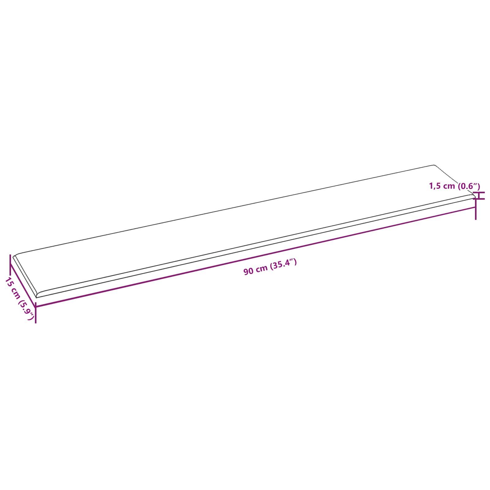 Wandhoofdbord 12 pcs Lichtgrijs 90 x 15 cm Stof image 7