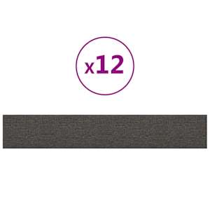 Nástěnný čelník 12 pcs 90 x 15 cm Tmavě šedá textil - obrázek 3