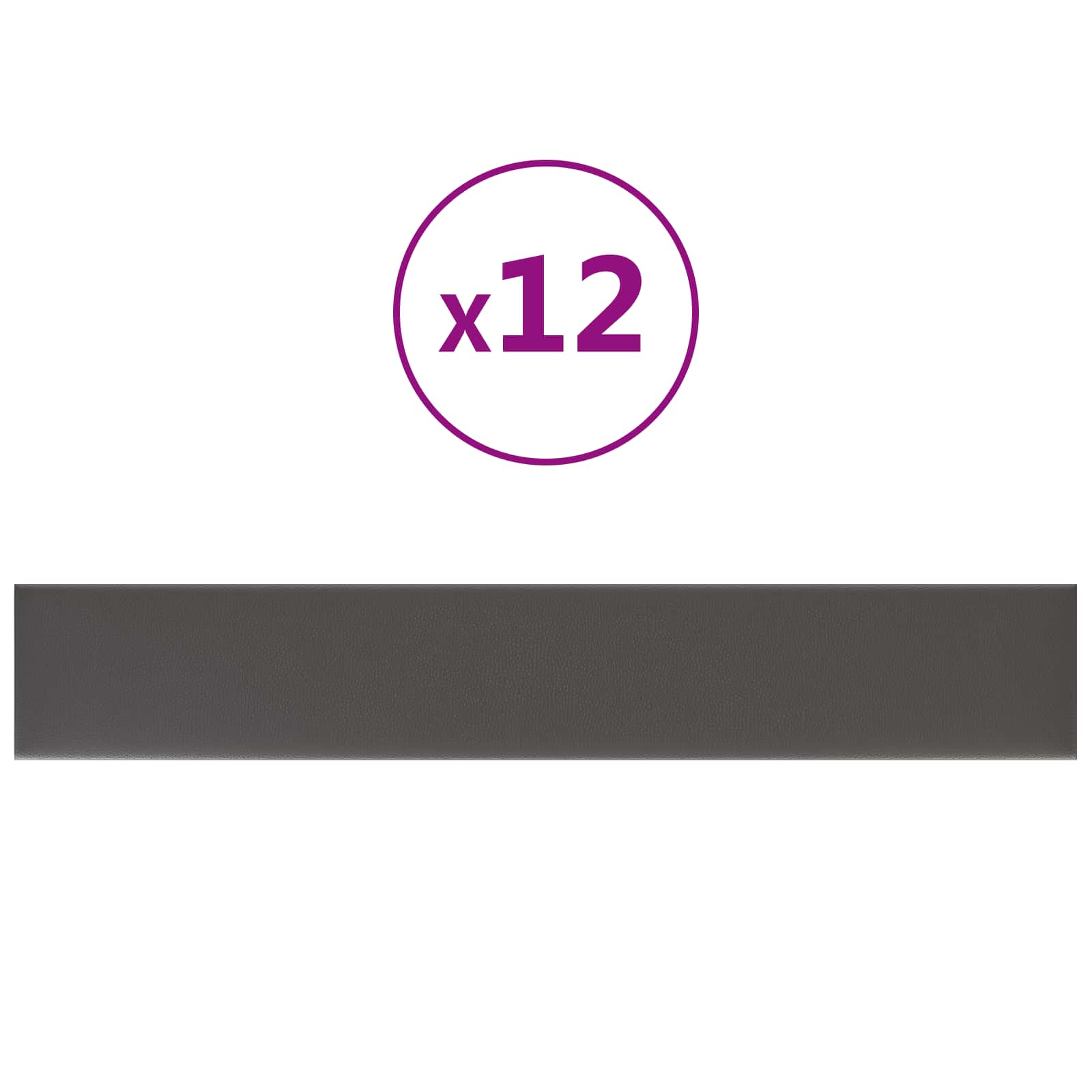 Wandhoofdbord 12 pcs Grijs 90 x 15 cm Stof image 3