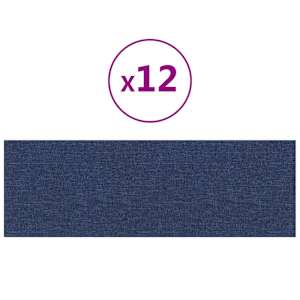 Nástěnný čelník 12 pcs 90 x 30 cm Modrá textil - obrázek 3