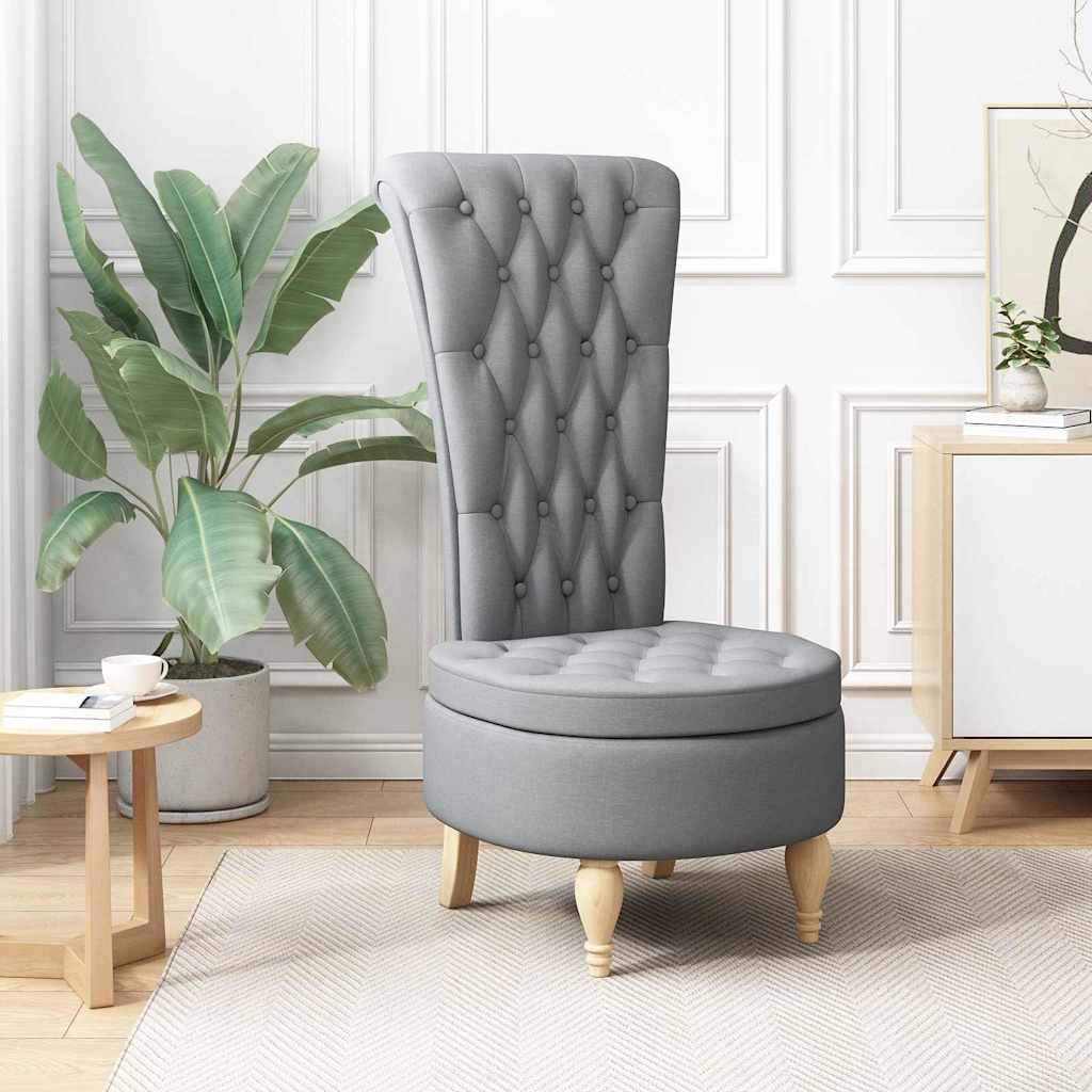 vidaXL Fotoliu slipper Gri deschis 56,5 x 70 x 110 cm țesătură