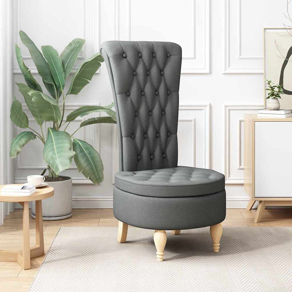 vidaXL Fotoliu slipper Gri închis 56,5 x 70 x 110 cm țesătură