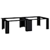 vidaXL Pesumasina pedestal 2 tk Must 127 x 54,5 x 32,5 cm Teras