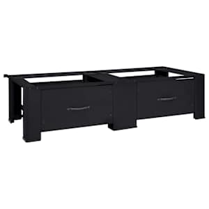 vidaXL Pesumasina pedestal 2 tk Must 127 x 54,5 x 32,5 cm Teras