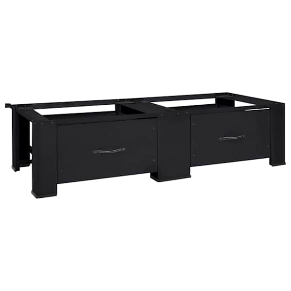 vidaXL Pesumasina pedestal 2 tk Must 127 x 54,5 x 32,5 cm Teras