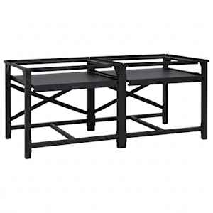 vidaXL Pesumasina pedestal 2 tk Must 120 x 56 x 52 cm Teras