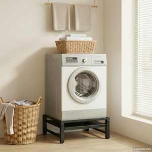 Pedestal za pralni stroj Črna 62 x 60,5 x 32,5 cm Jeklo