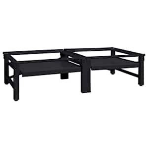 vidaXL Pesumasina pedestal 2 tk Must 124,5 x 61,5 x 32,5 cm Teras