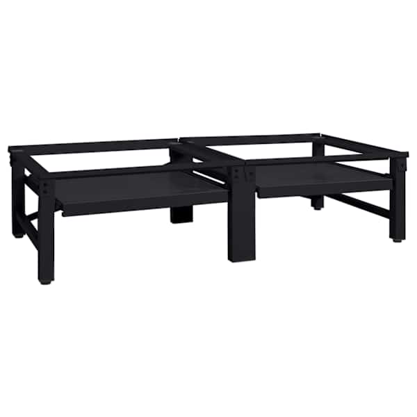 vidaXL Pesumasina pedestal 2 tk Must 124,5 x 61,5 x 32,5 cm Teras