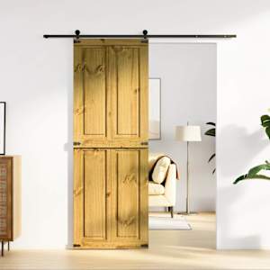 Hlevska vrata Corona Medeno Rjava 70 x 210 cm Trdna borovina
