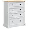 vidaXL Hoidukirstud Corona Valge 92 x 48 x 114 cm Kindel m&auml;nnipuidust