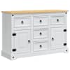 vidaXL Hoidukirstud CORONA Valge 112 x 40 x 75 cm Tahke m&auml;nd