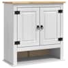 vidaXL Seinakapp CORONA Valge 70 x 33 x 71,5 cm Toekas m&auml;nnipuit