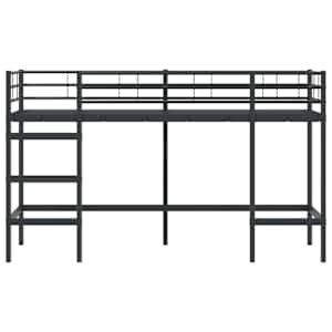 Dětský patrový postelový rám Černá 75 x 190 cm Ocel - obrázek 5